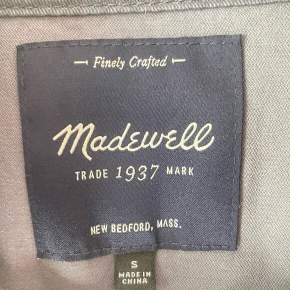 Women's Madewell Washed Gray Canvas Jacket sz. S #AM - Picture 11 of 12